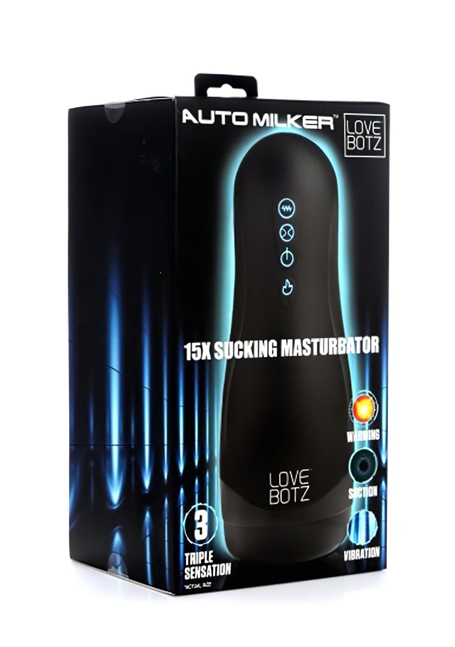 Lovebotz Auto Milker - vízálló szívó-rezgő maszturbátor (fekete) Lovebotz Auto Milker - vízálló szívó-rezgő maszturbátor (fekete)