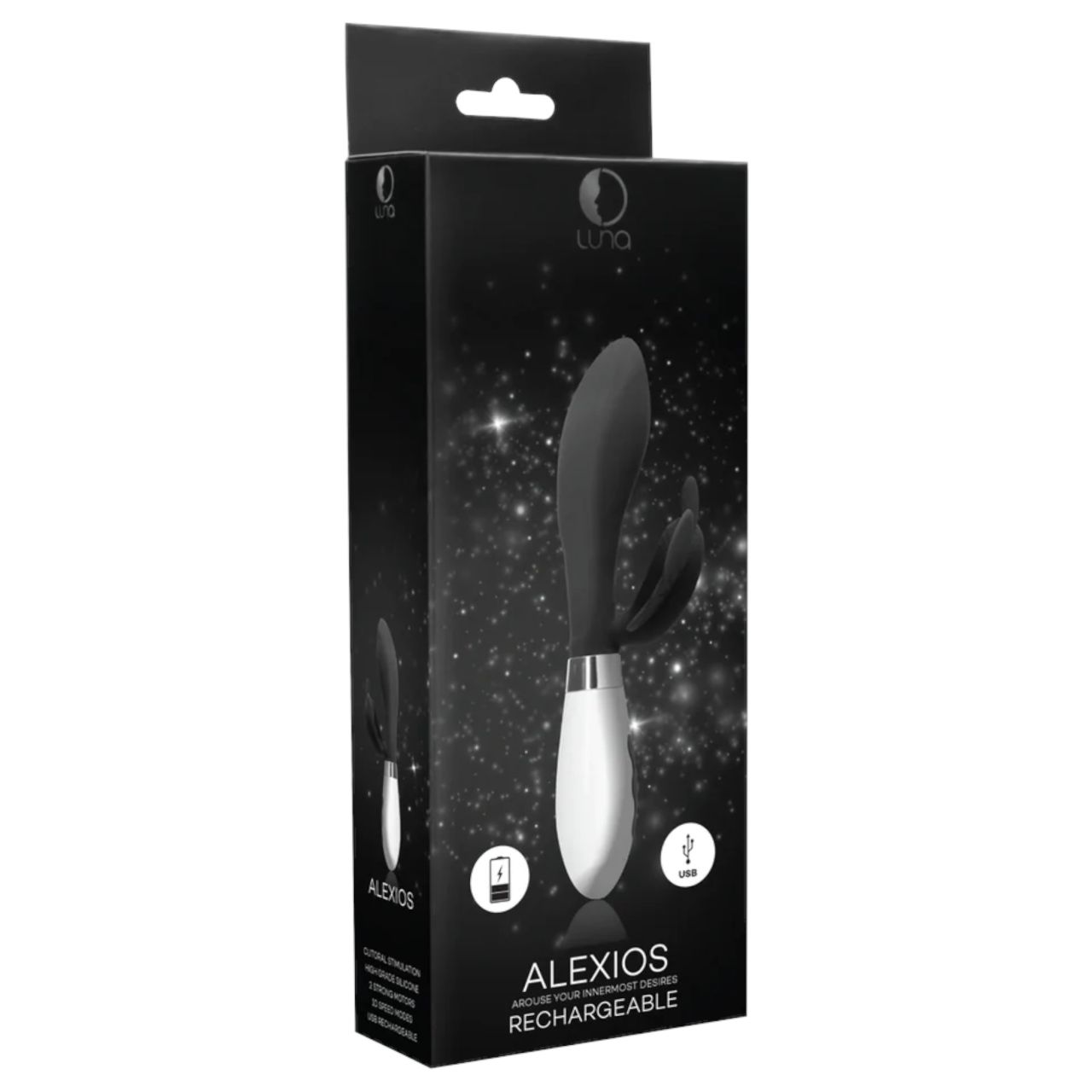 Alexios - pillangós, csiklókaros vibrátor (fekete) Alexios - pillangós, csiklókaros vibrátor (fekete)