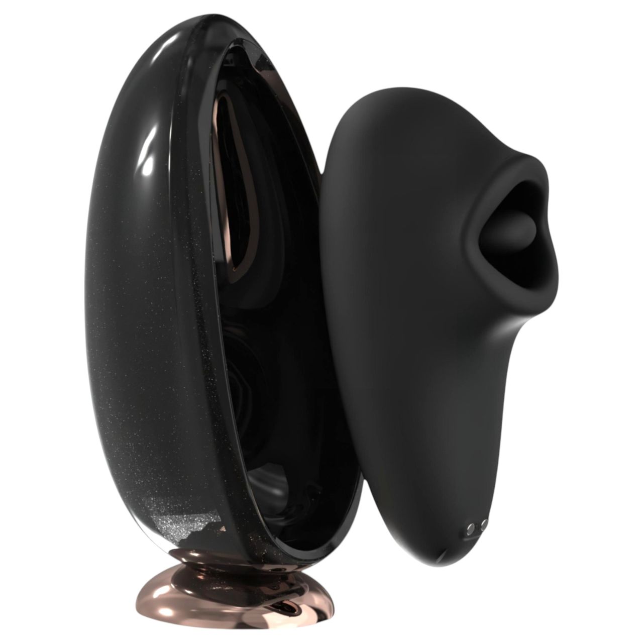 Sex HD Mirror - melegítő funkciós nyaló vibrátor (fekete) Sex HD Mirror - melegítő funkciós nyaló vibrátor (fekete)