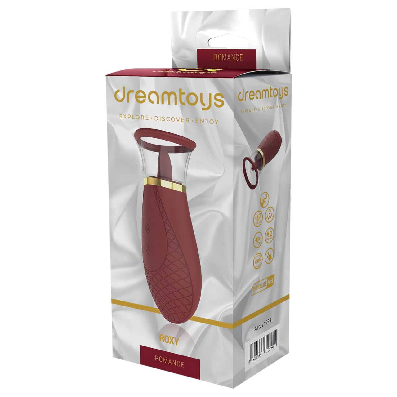 Dreamtoys Roxy - szívó-nyaló vibrátor (bordó) Dreamtoys Roxy - szívó-nyaló vibrátor (bordó)