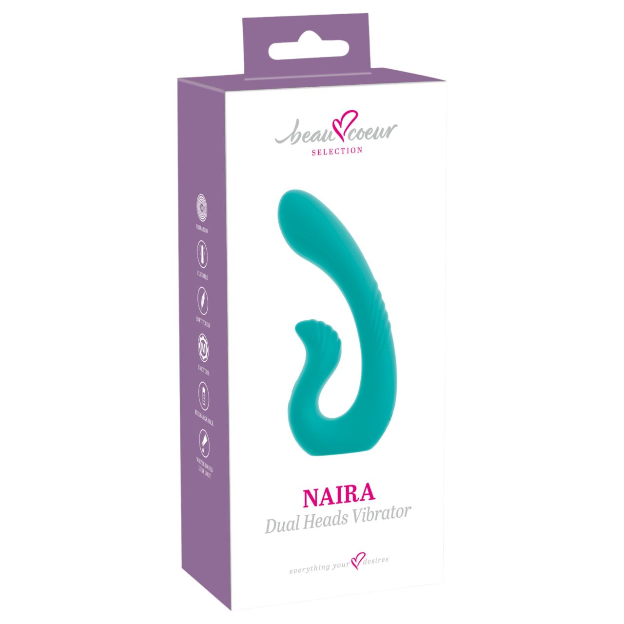 Beau Coeur Naira - G-pont és csiklóizgató vibrátor (zöld) Beau Coeur Naira - G-pont és csiklóizgató vibrátor (zöld)