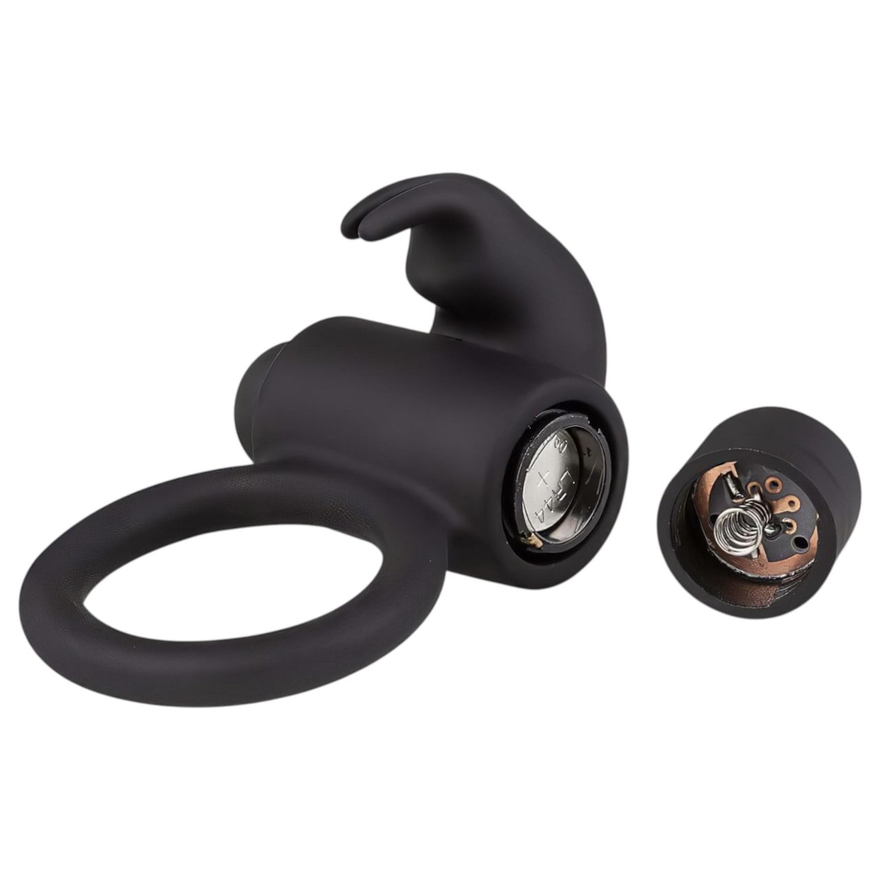 EasyToys Bunny - vibrációs péniszgyűrű (fekete)