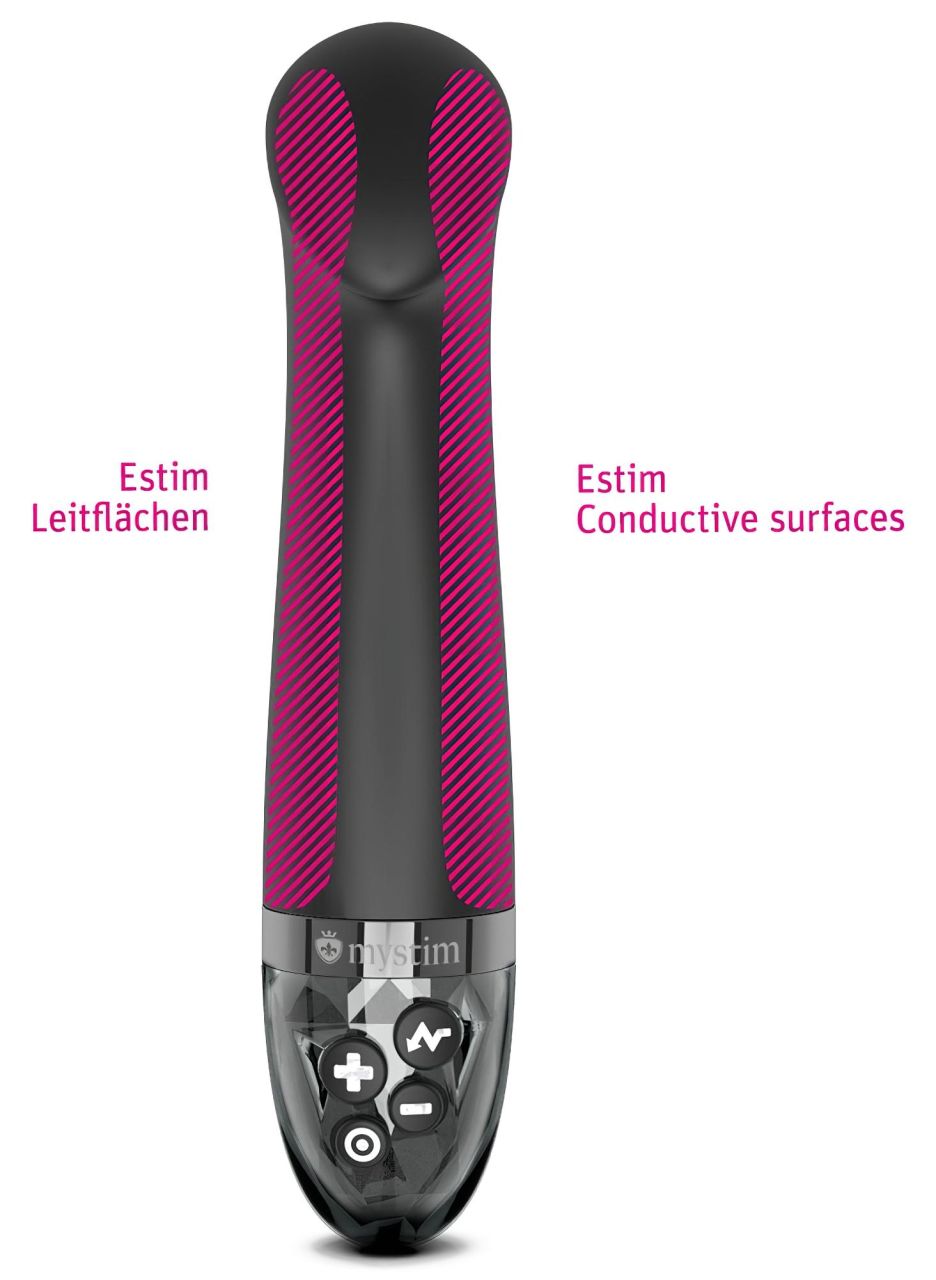 mystim Right on Ron E-Stim - elektro G-pont vibrátor (fekete)