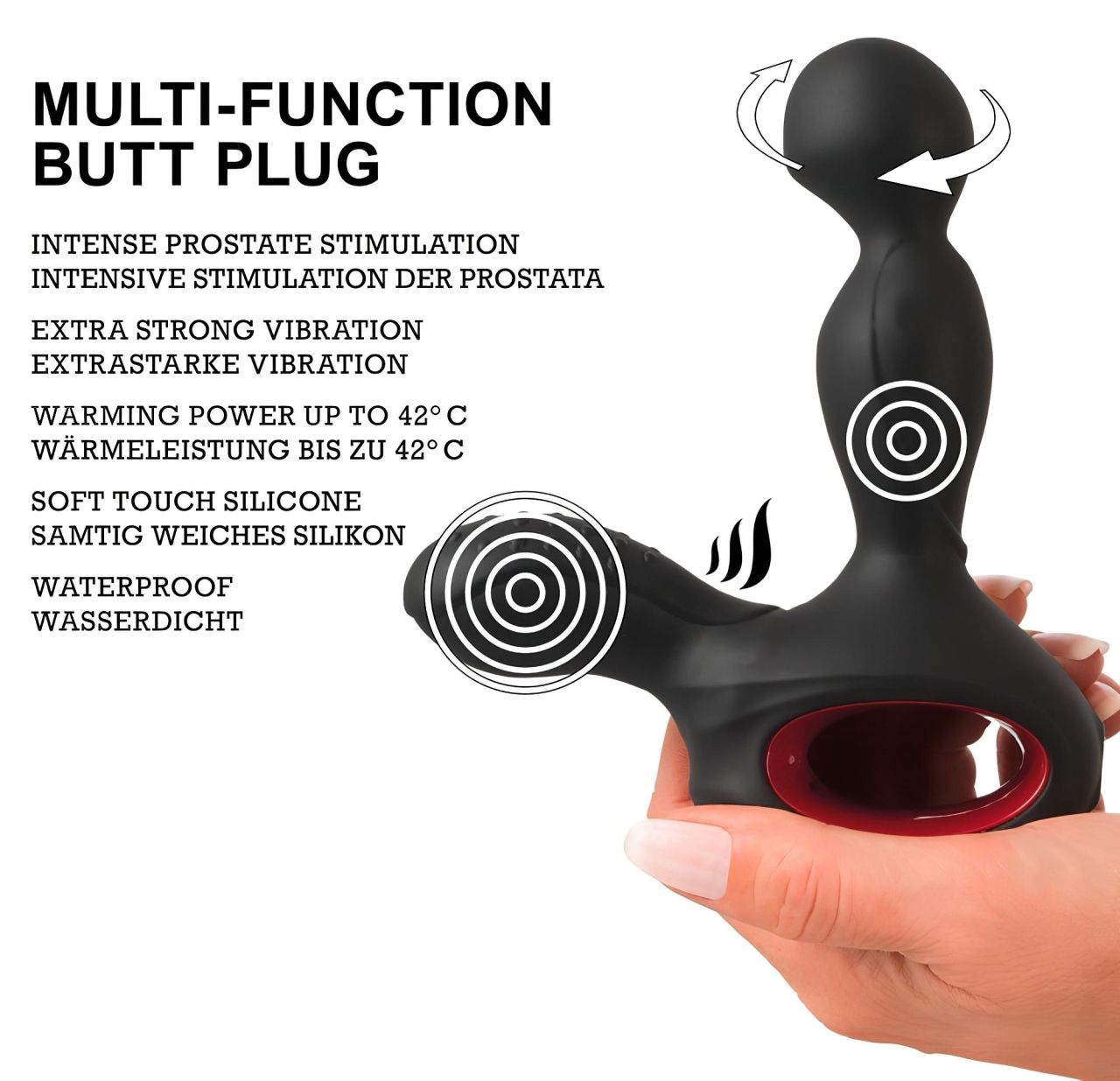 You2Toys Massager - forgó, melegítő prosztata vibrátor (fekete) You2Toys Massager - forgó, melegítő prosztata vibrátor (fekete)