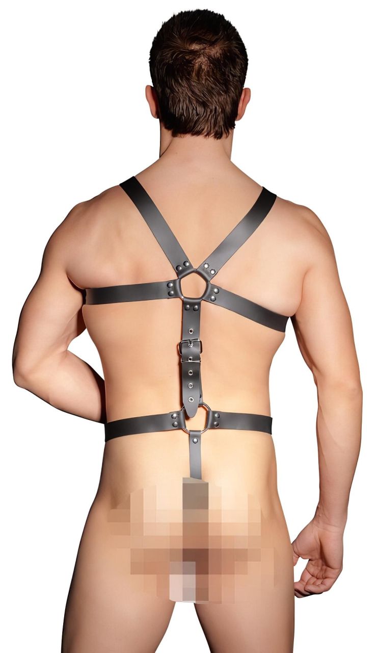 ZADO - bőr férfi testhám body (fekete, S-L) ZADO - bőr férfi testhám body (fekete, S-L)