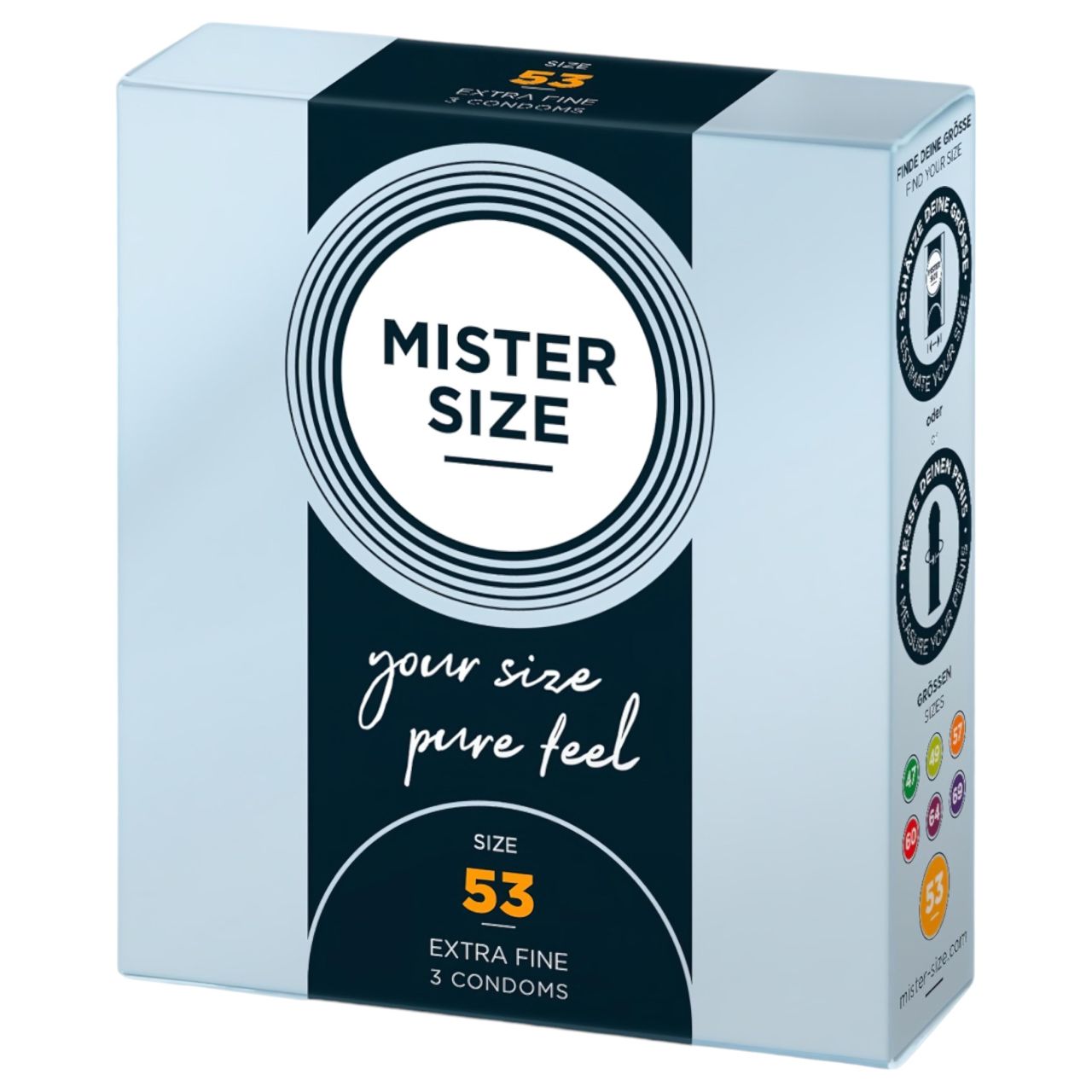 Mister Size vékony óvszer - 53 mm (3 db) Mister Size vékony óvszer - 53 mm (3 db)