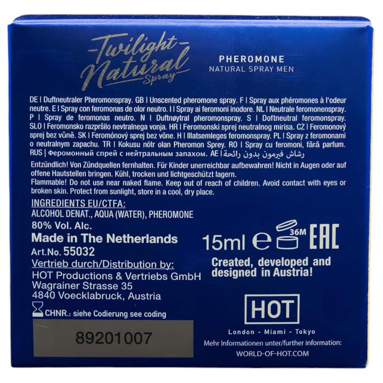 HOT Twilight Natural - férfi feromon parfüm (15 ml) - illatmentes HOT Twilight Natural - férfi feromon parfüm (15 ml) - illatmentes