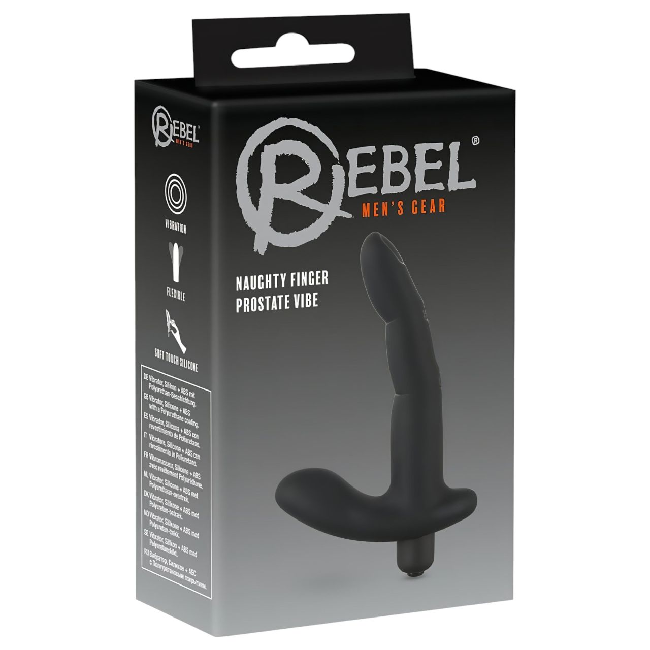 Rebel Naughty Finger - prosztata vibrátor (fekete) Rebel Naughty Finger - prosztata vibrátor (fekete)