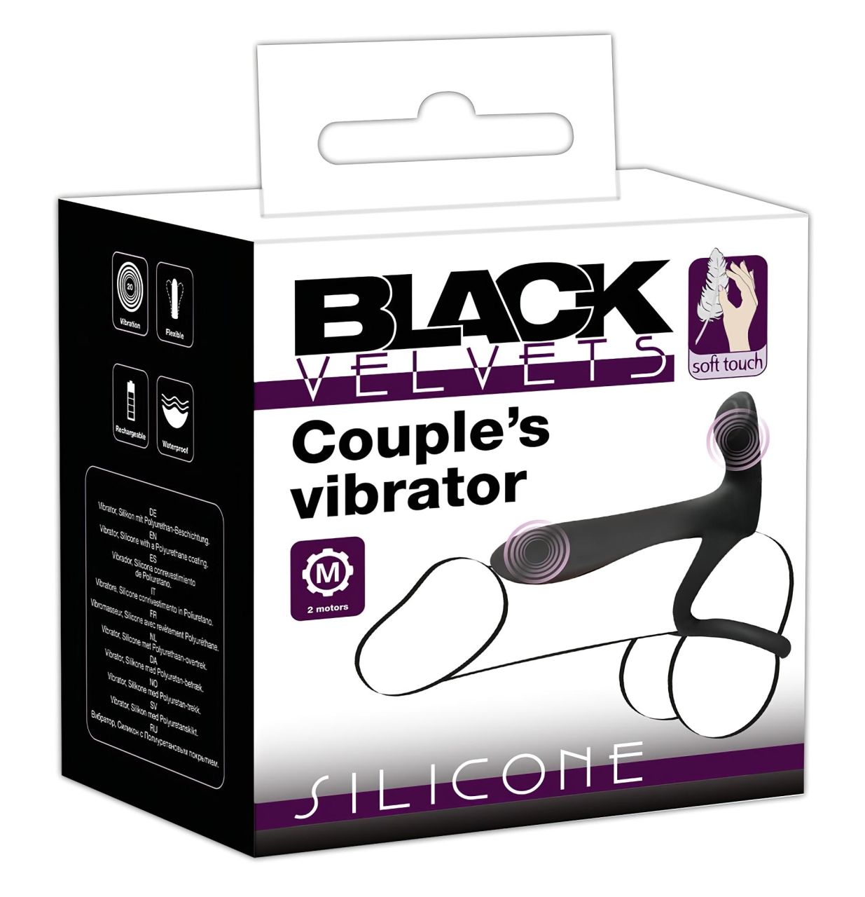 Black Velvets - akkus, 2in1 vibrátor és péniszgyűrű (fekete) Black Velvets - akkus, 2in1 vibrátor és péniszgyűrű (fekete)