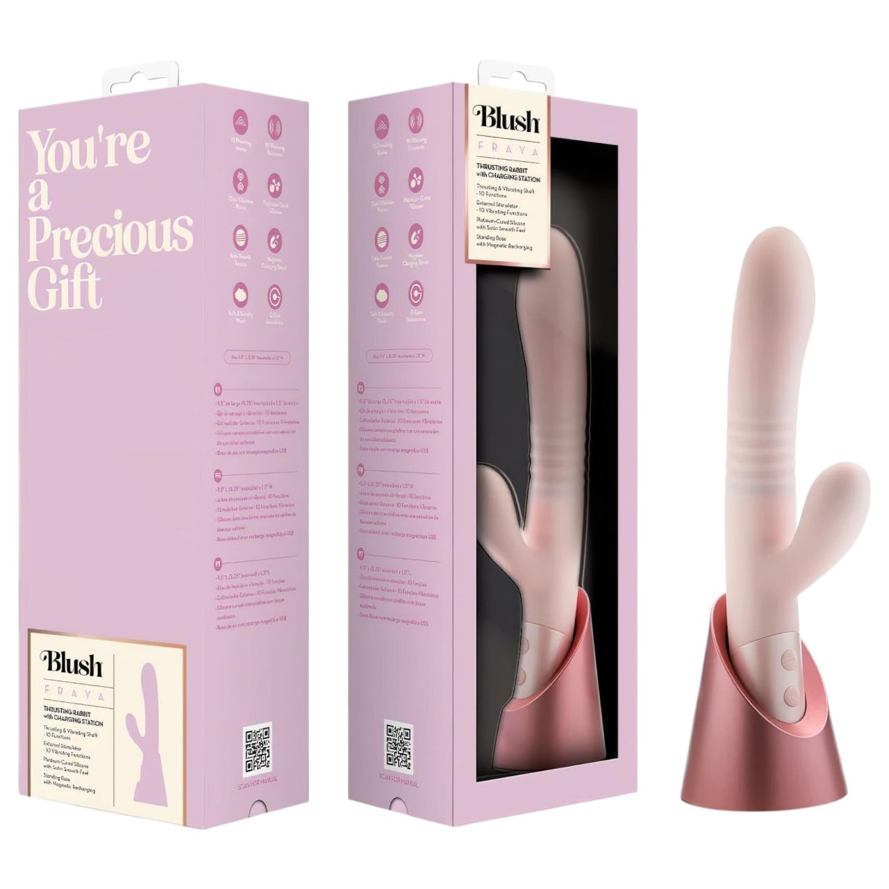 Blush Fraya - csiklókaros lökő vibrátor (pink)