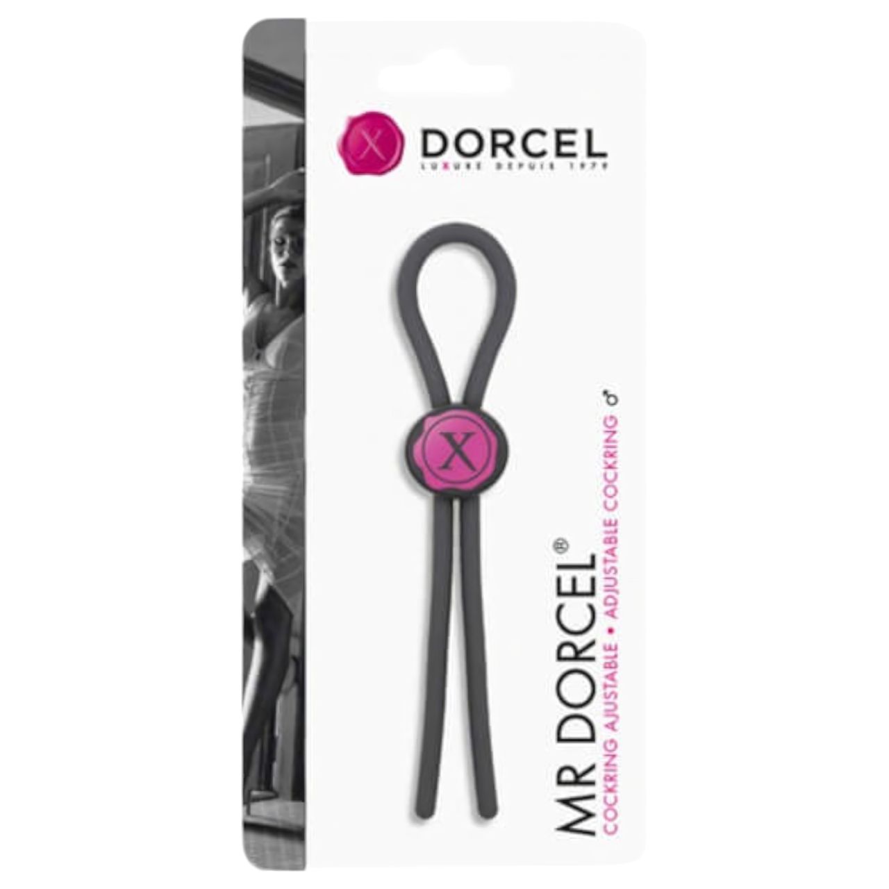 / Dorcel Mr. Dorcel - állítható péniszgyűrű (szürke)