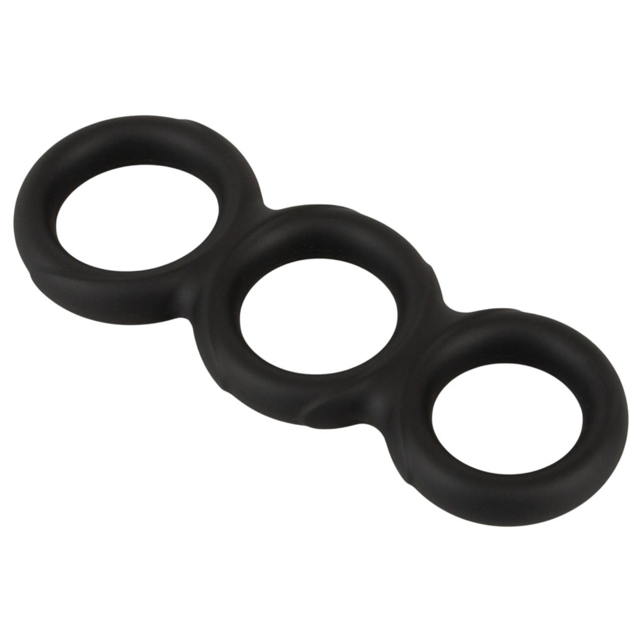 Erecto - tripla péniszgyűrű (fekete) Erecto - tripla péniszgyűrű (fekete)