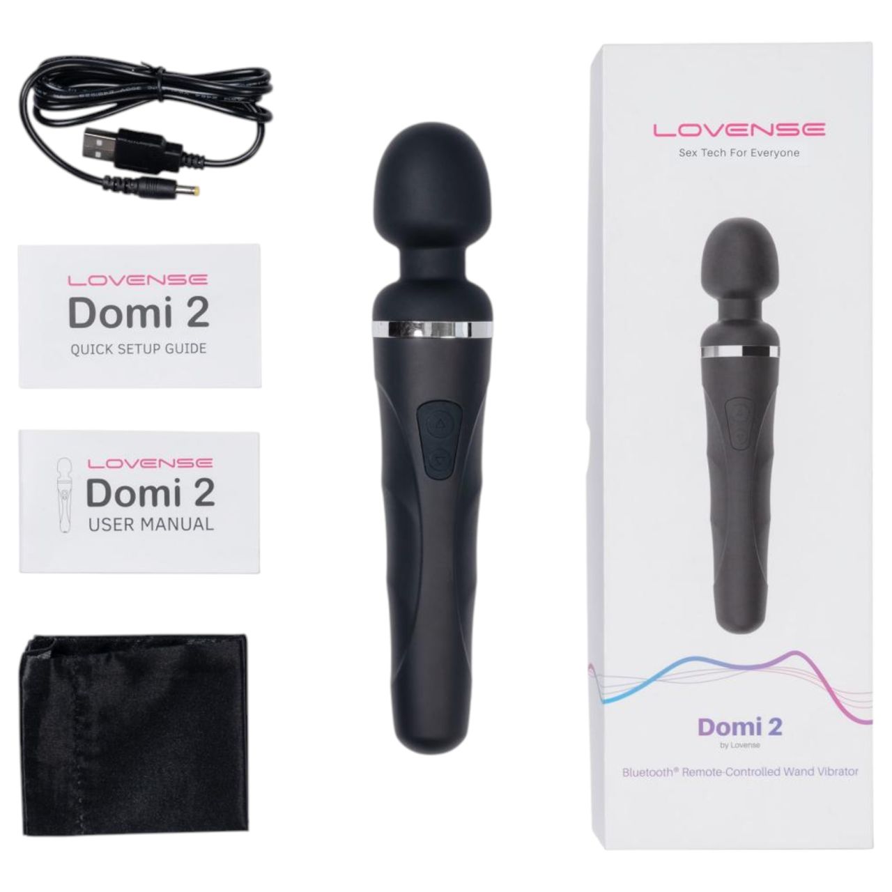 Lovense Domi 2 - App-vezérelt masszírozó vibrátor (fekete)