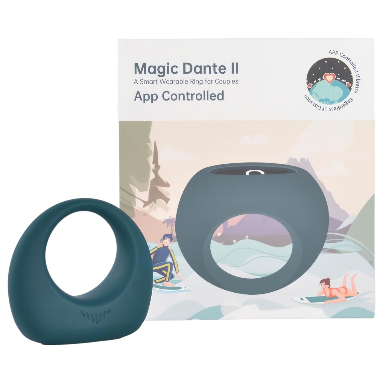 Magic Motion Dante II - App-vezérelt vibrációs péniszgyűrű, férfiaknak (kék) Magic Motion Dante II - App-vezérelt vibrációs péniszgyűrű, férfiaknak (kék)