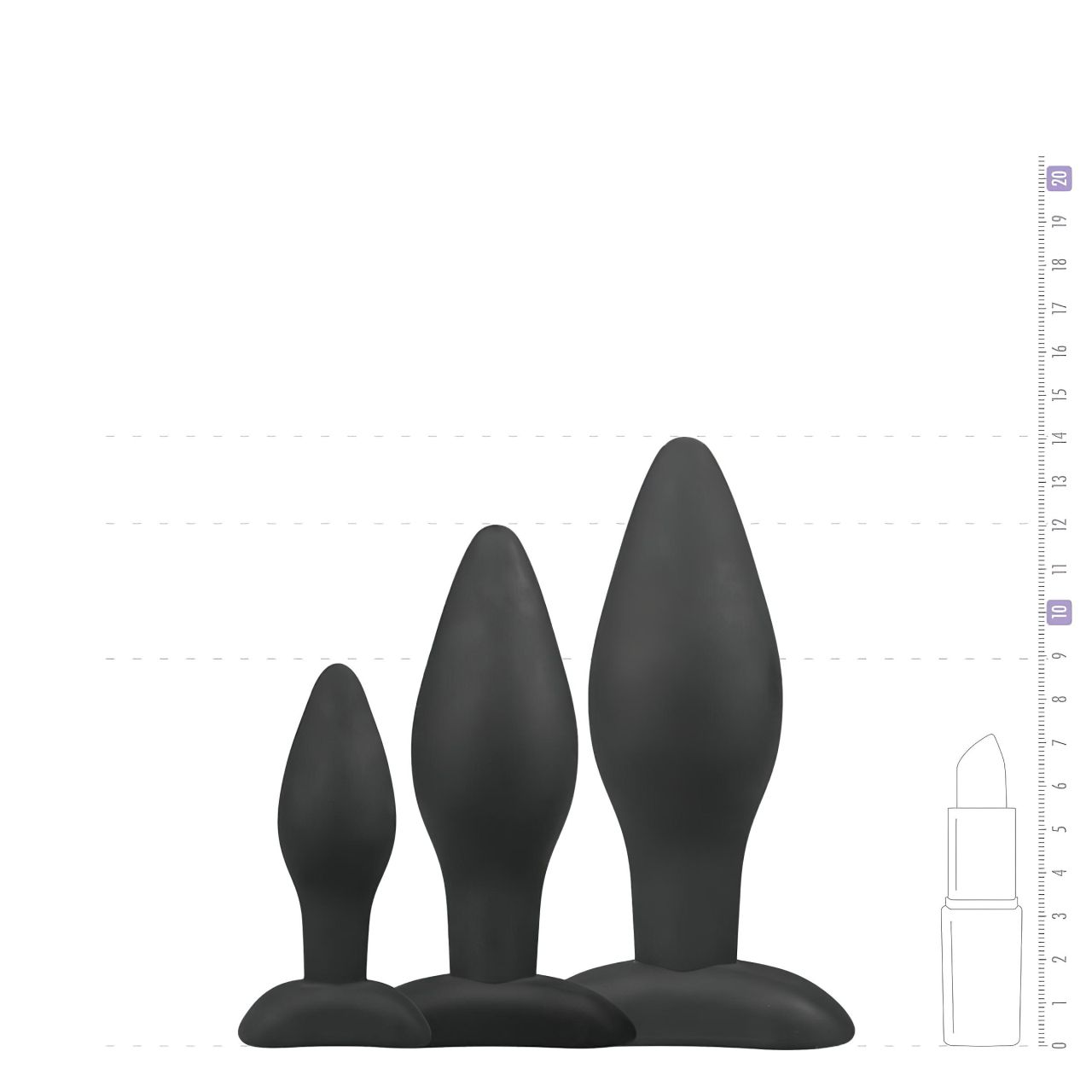 EasyToys Rocket - anál plug szett (fekete, 3 részes) EasyToys Rocket - anál plug szett (fekete, 3 részes)