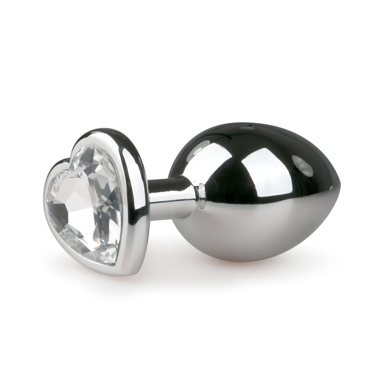 EasyToys Metal No.7 - szíves anál plug fehér kővel (ezüst) EasyToys Metal No.7 - szíves anál plug fehér kővel (ezüst)