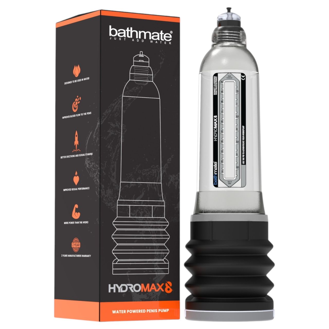 Bathmate Hydromax8 - hidropumpa (átlátszó) Bathmate Hydromax8 - hidropumpa (átlátszó)