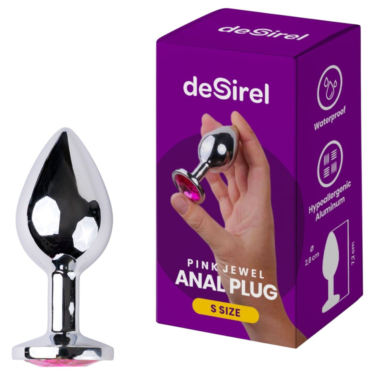 Desirel Pink Jewel S - anál plug (ezüst-pink) Desirel Pink Jewel S - anál plug (ezüst-pink)