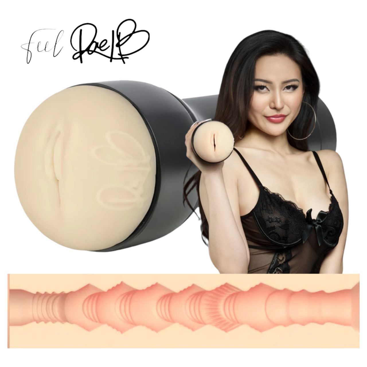 Kiiroo Rae Lil Black - művagina - PowerBlow kompatibilis (testszínű) Kiiroo Rae Lil Black - művagina - PowerBlow kompatibilis (testszínű)
