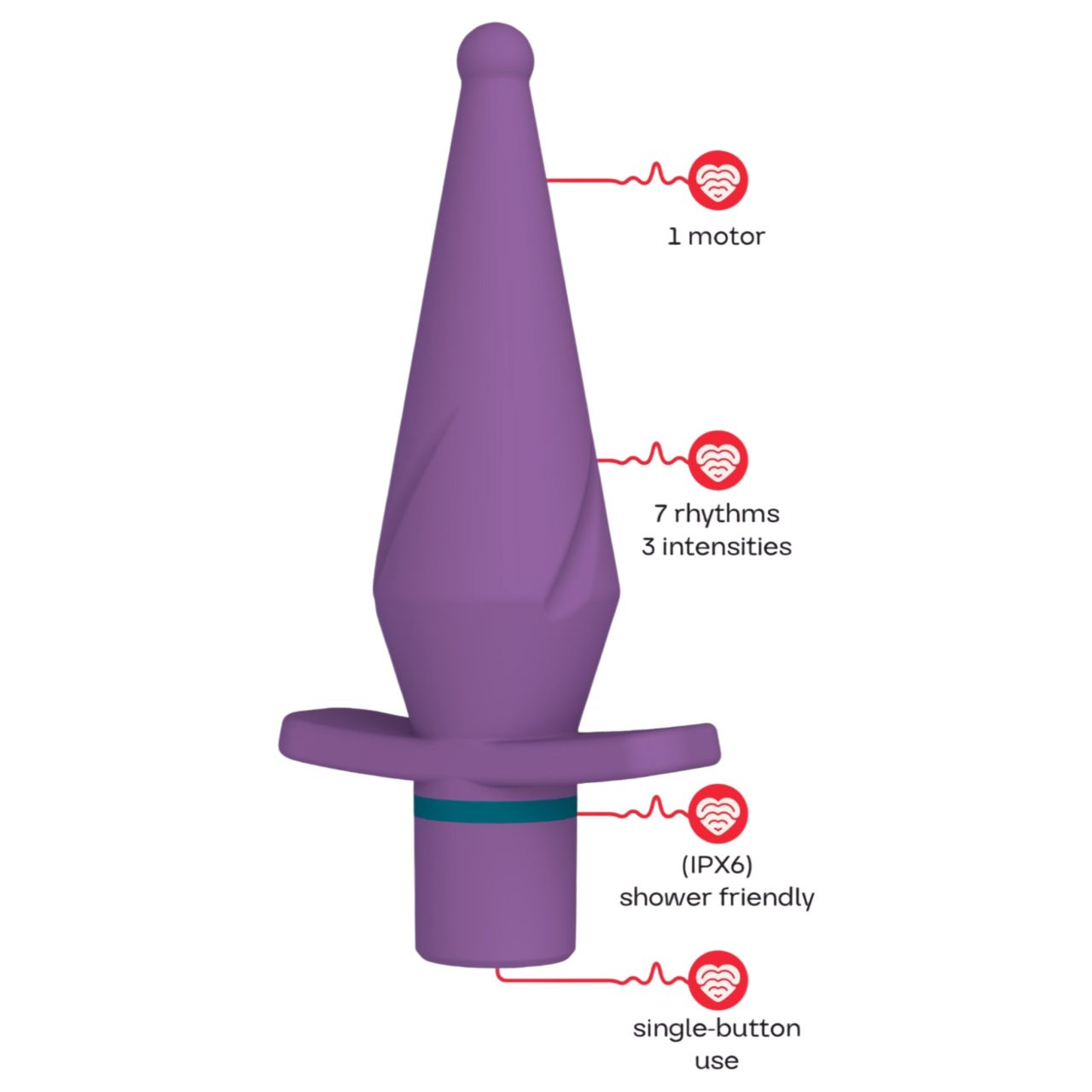 Dreamtoys Love Signal - vibráló anál plug (lila) Dreamtoys Love Signal - vibráló anál plug (lila)
