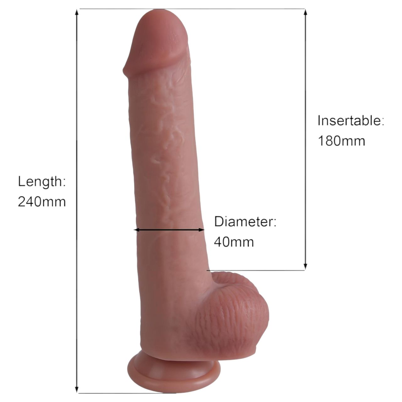 Natural Play - szilikon dildó 24 cm (testszínű) Natural Play - szilikon dildó 24 cm (testszínű)