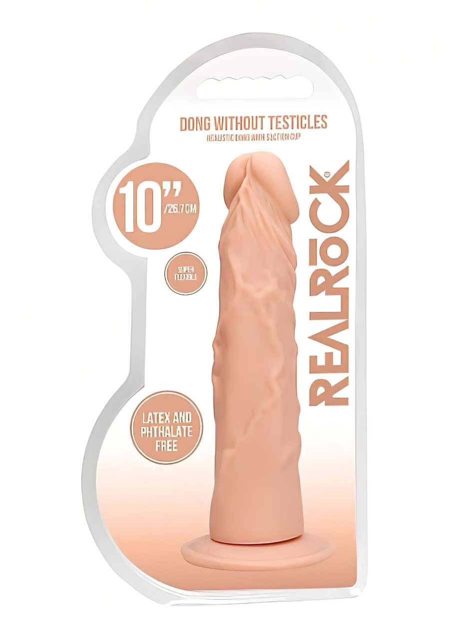 RealRock Dong 10 - élethű dildó (25 cm, testszínű)