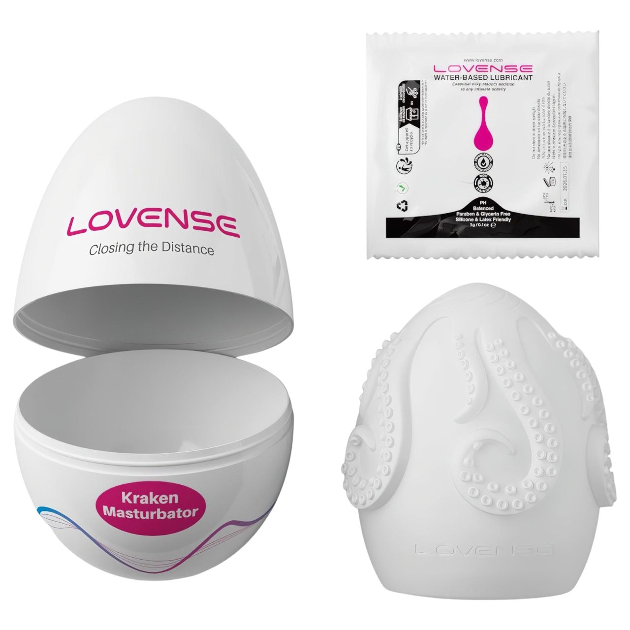 LOVENSE Kraken - maszturbációs tojás - 1db (fehér) LOVENSE Kraken - maszturbációs tojás - 1db (fehér)