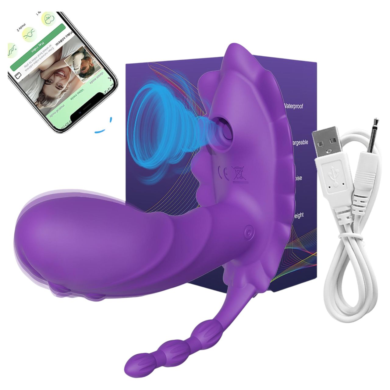 AlvUp - App-vezérelt felhelyezhető vibrátor (lila) AlvUp - App-vezérelt felhelyezhető vibrátor (lila)