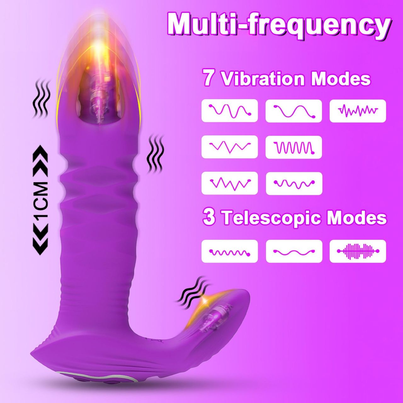 AlvUp - App-vezérelt lökő análvibrátor (lila) AlvUp - App-vezérelt lökő análvibrátor (lila)