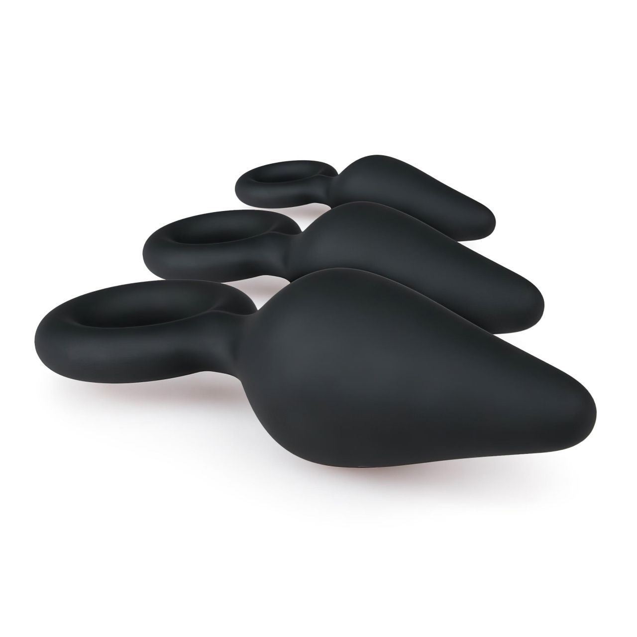 EasyToys - fekete gyűrűs anál plug szett kezdőknek (3 db) EasyToys - fekete gyűrűs anál plug szett kezdőknek (3 db)