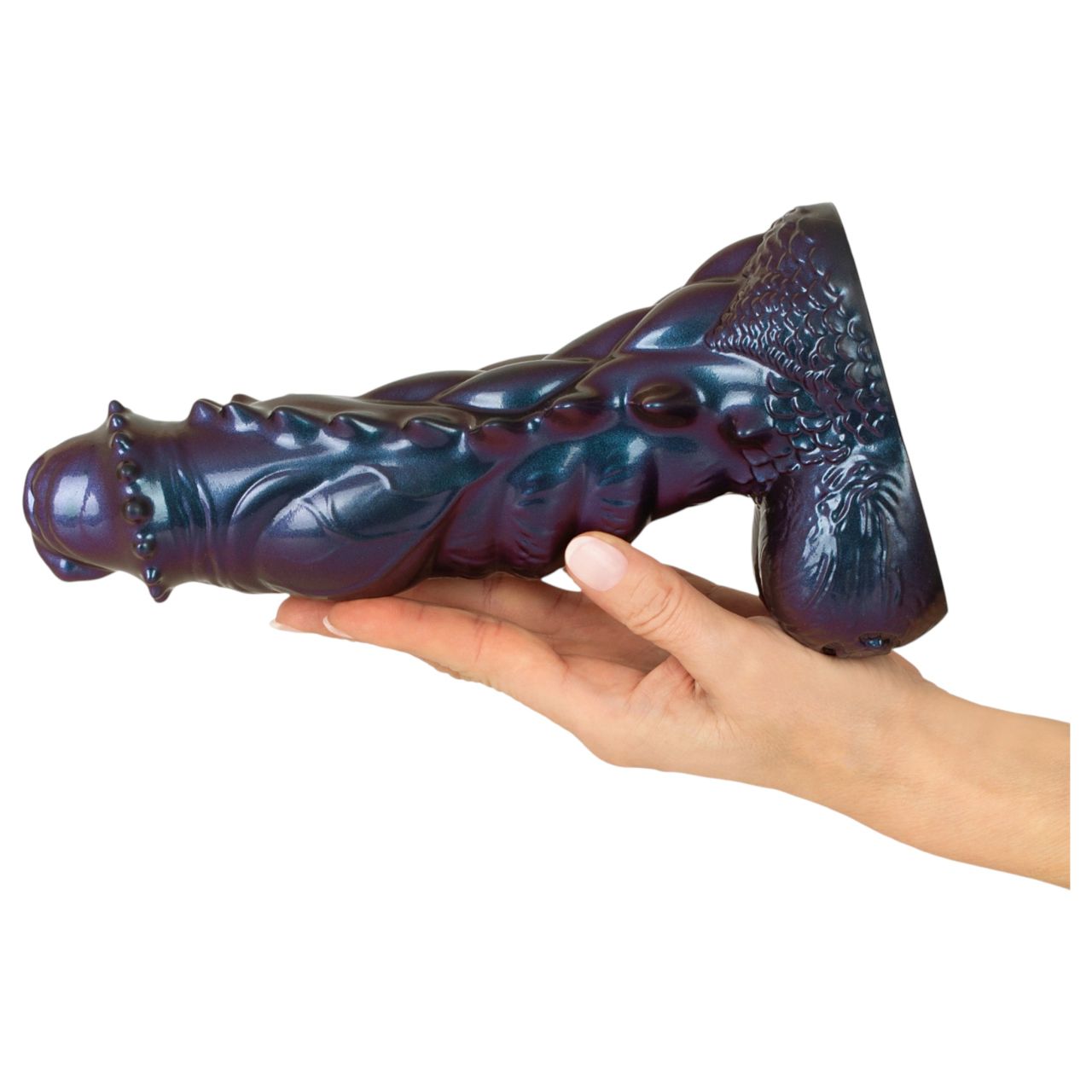 Beasty Cocks Tech-Zilla Bang - tapadókorongos monster dildó (lila)