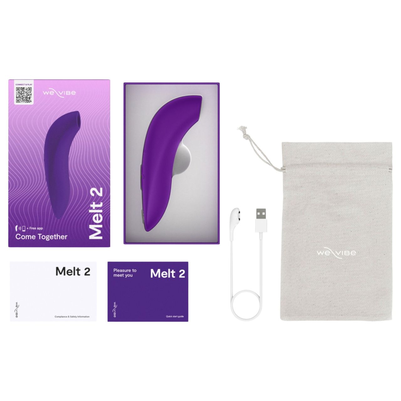 We-Vibe Melt 2 - App-vezérelt léghullámos csiklóizgató (lila) We-Vibe Melt 2 - App-vezérelt léghullámos csiklóizgató (lila)