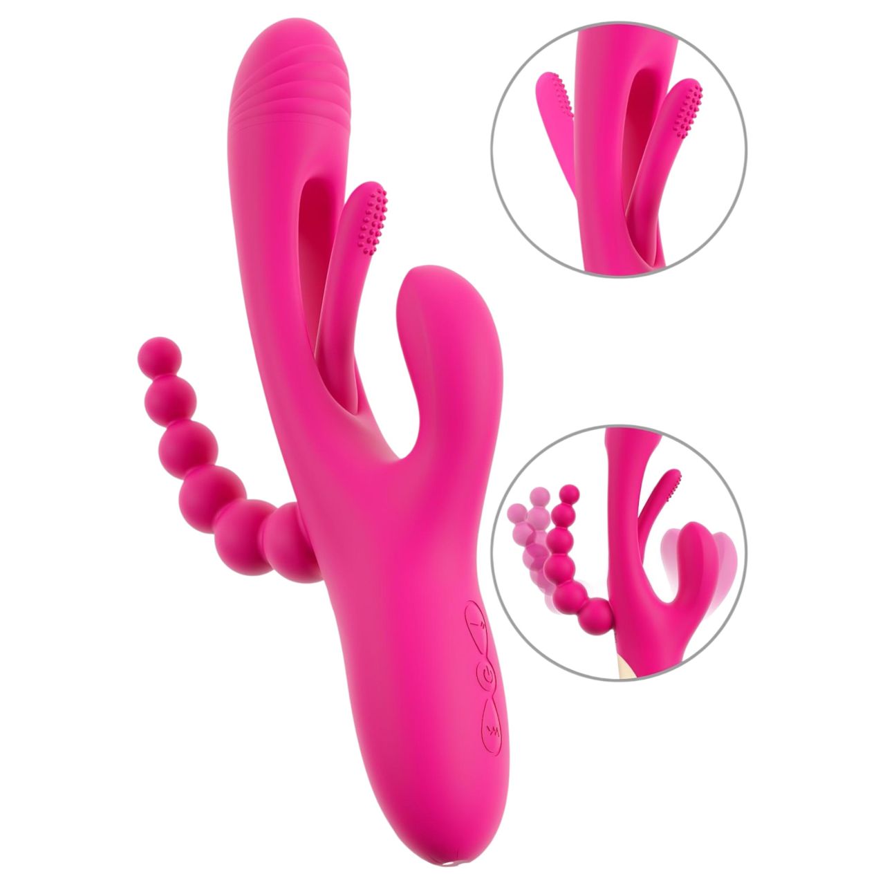 SMILE - tripla karos, nyelves vibrátor (pink) SMILE - tripla karos, nyelves vibrátor (pink)