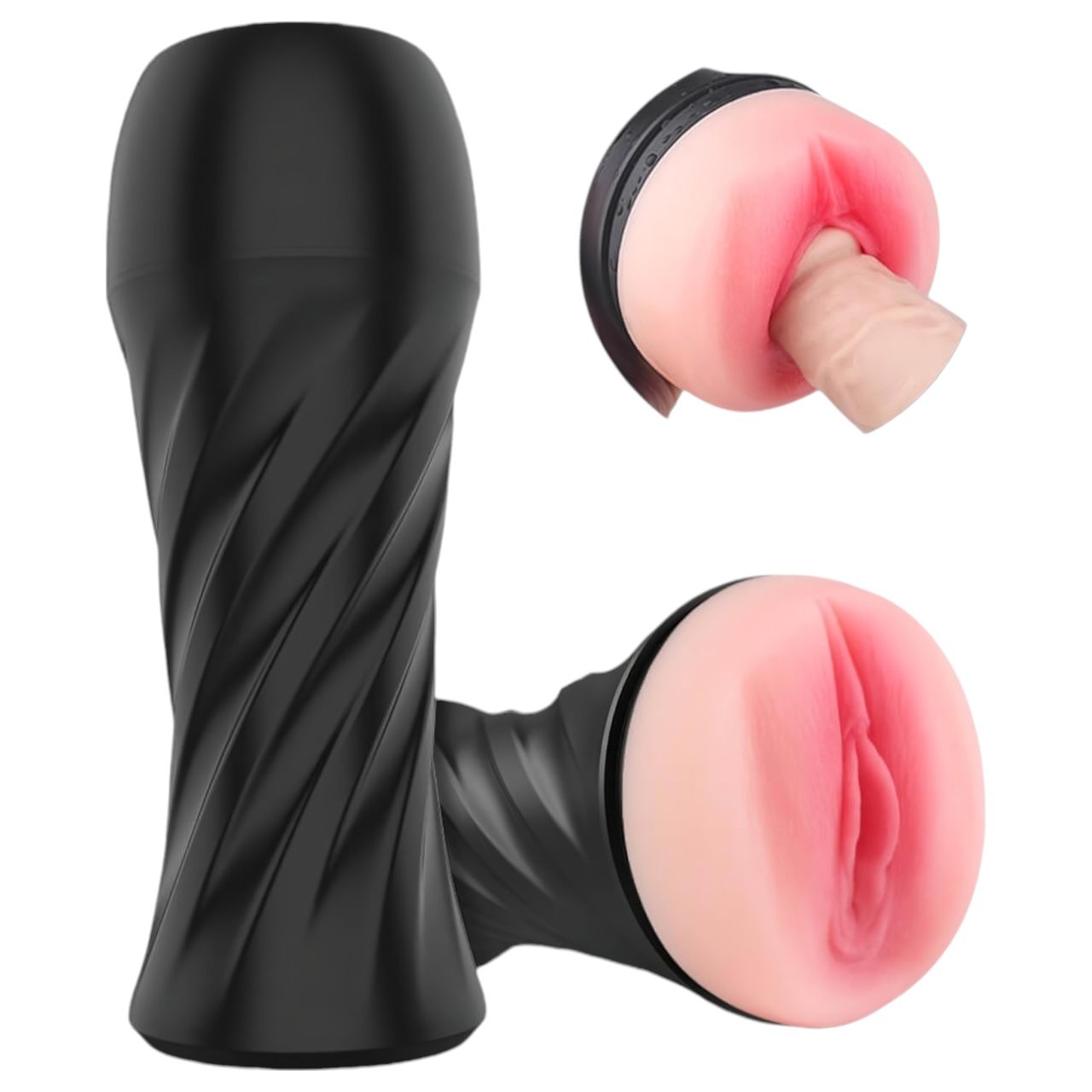 Sex HD Marcus - élethű műpunci tokban (fekete-natúr) Sex HD Marcus - élethű műpunci tokban (fekete-natúr)