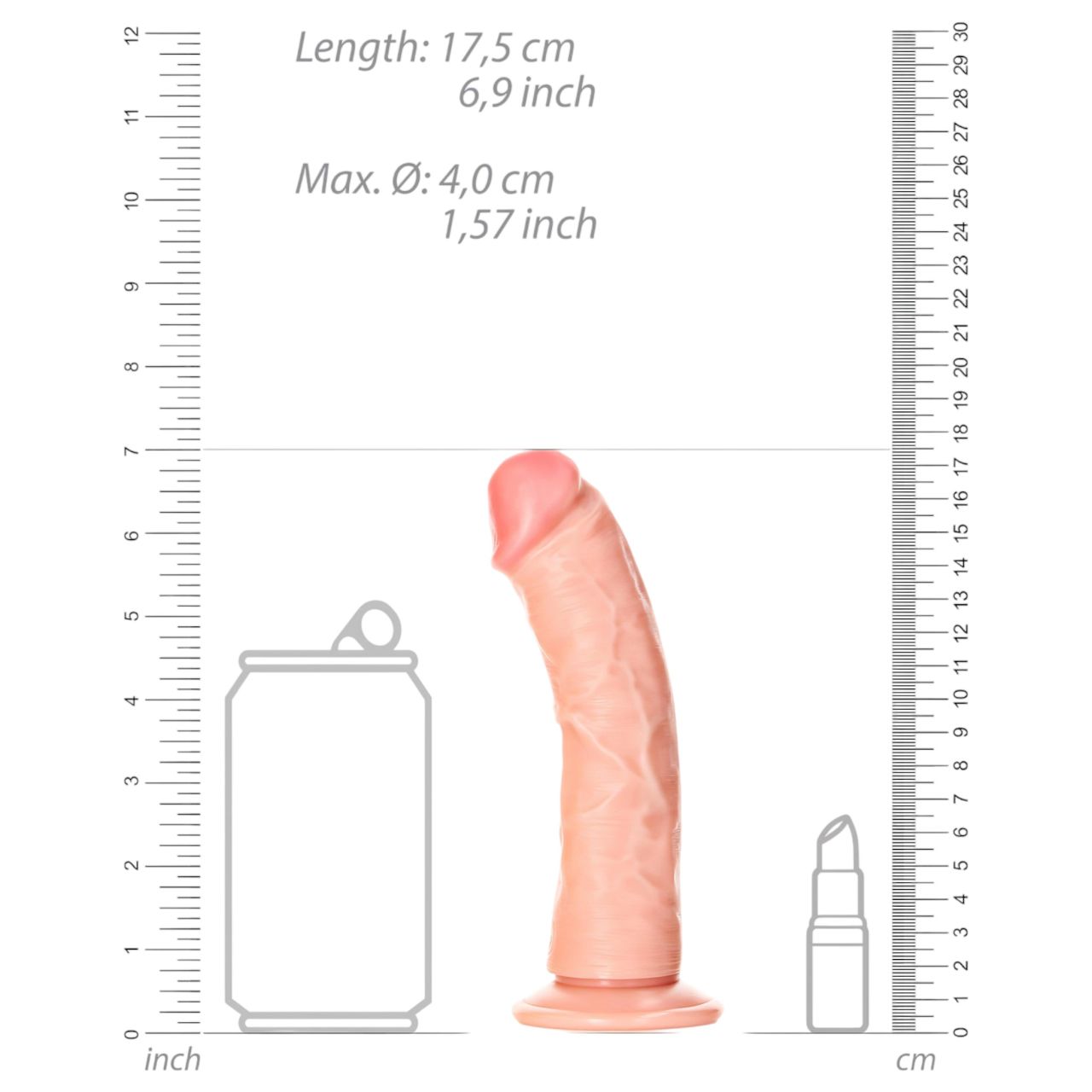 RealRock - tapadókorongos realisztikus dildó - 15,5 cm (testszínű) RealRock - tapadókorongos realisztikus dildó - 15,5 cm (testszínű)