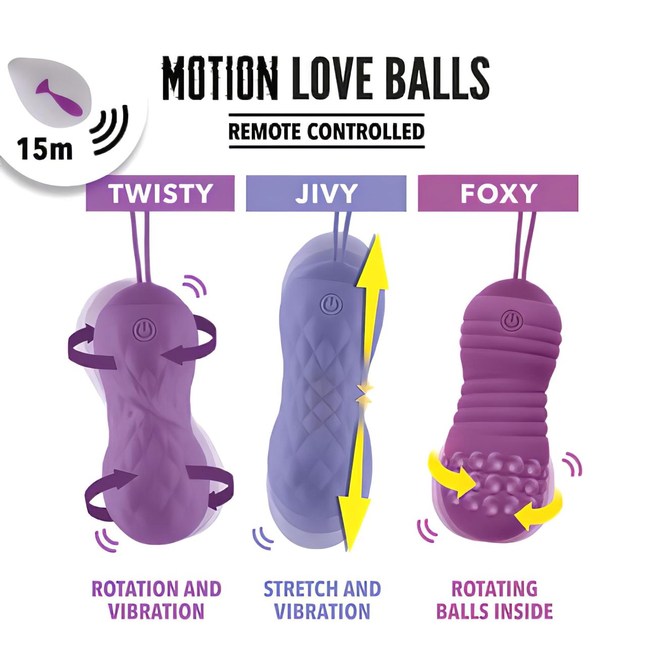 FEELZTOYS Foxy - vízálló vibrációs tojás (lila) FEELZTOYS Foxy - vízálló vibrációs tojás (lila)