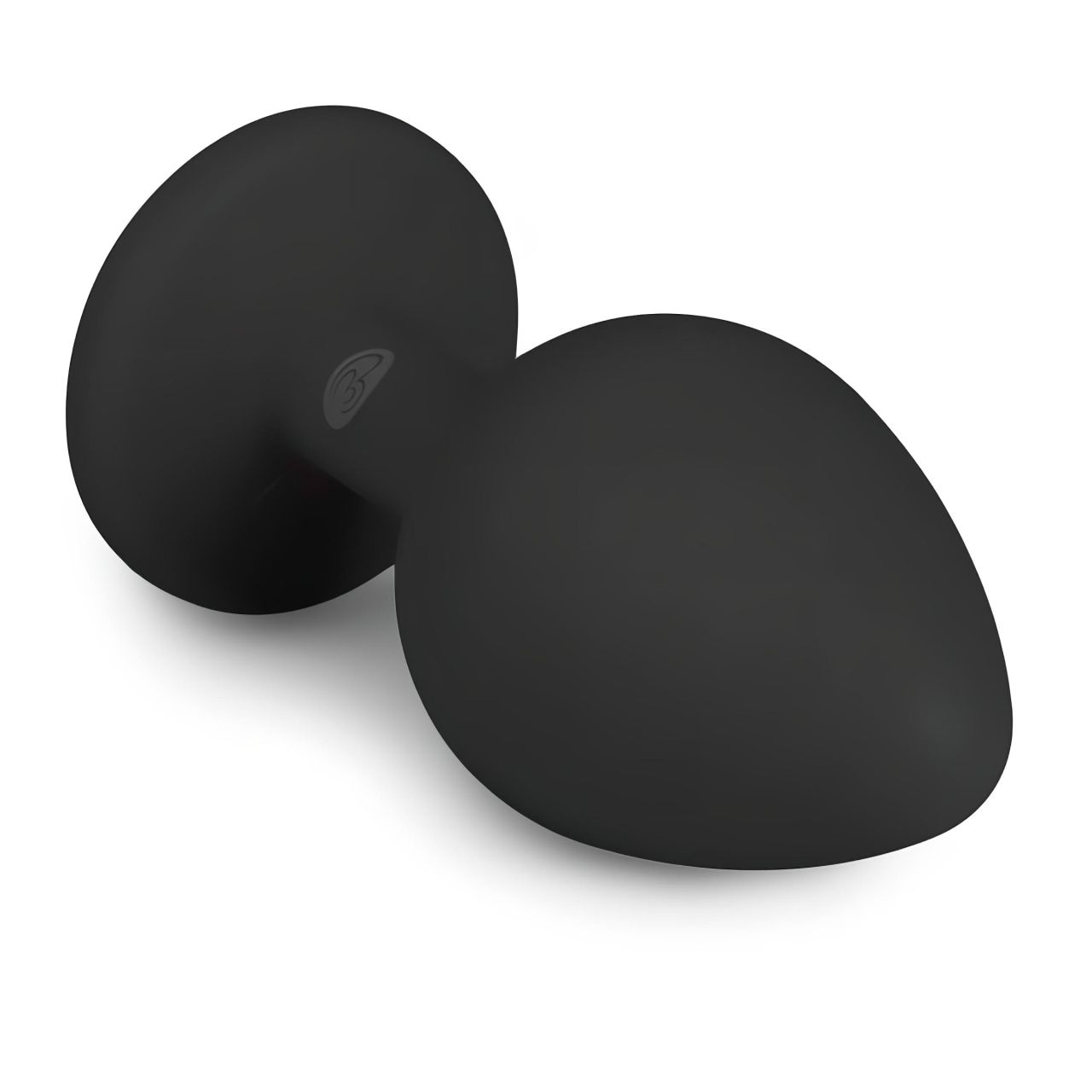 EasyToys Diamond - fehér köves anál plug (közepes, fekete)