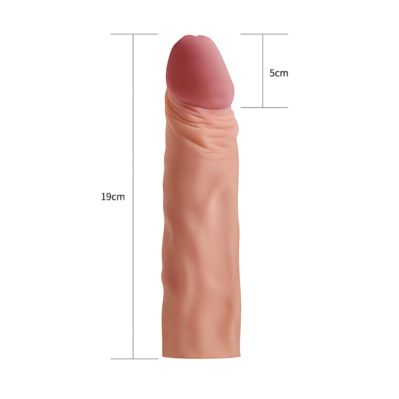 Lovetoy Pleasure X-tender - péniszköpeny - 19 cm (testszínű)