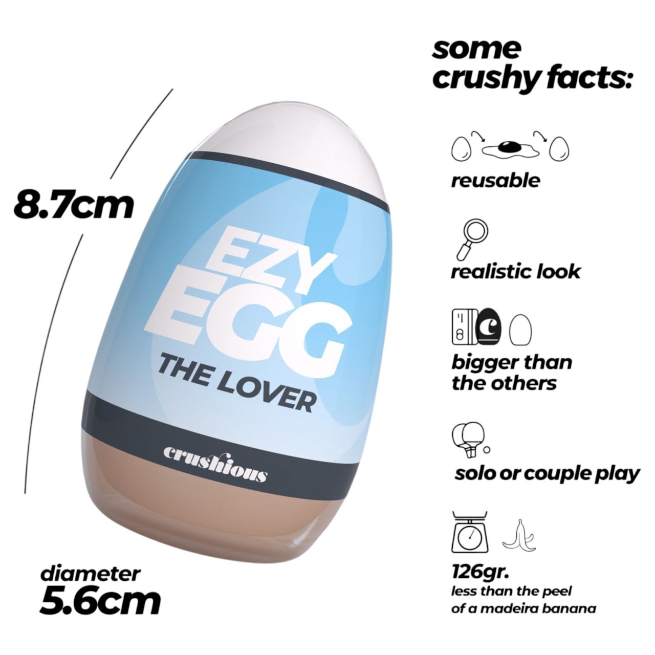 Crushious Ezy Egg The Lover - maszturbátor tojás (testszínű) Crushious Ezy Egg The Lover - maszturbátor tojás (testszínű)