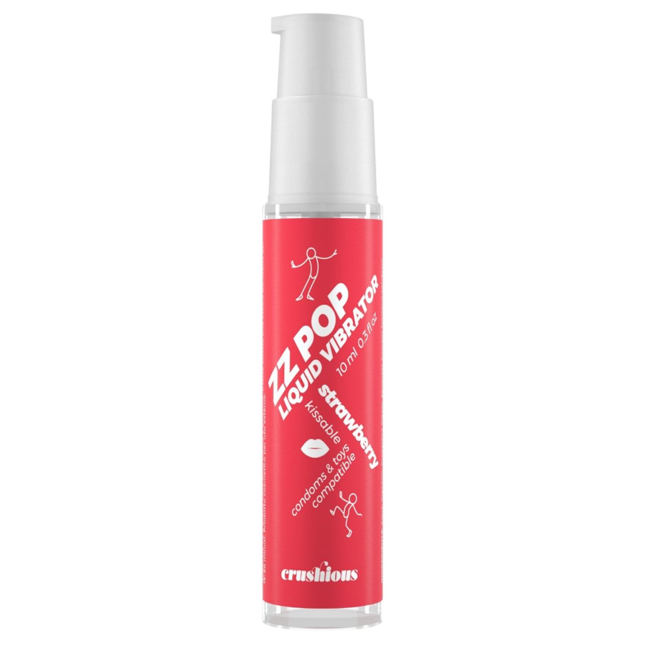 Crushious ZZ POP - ehető folyékony vibrátor, eper (10ml)