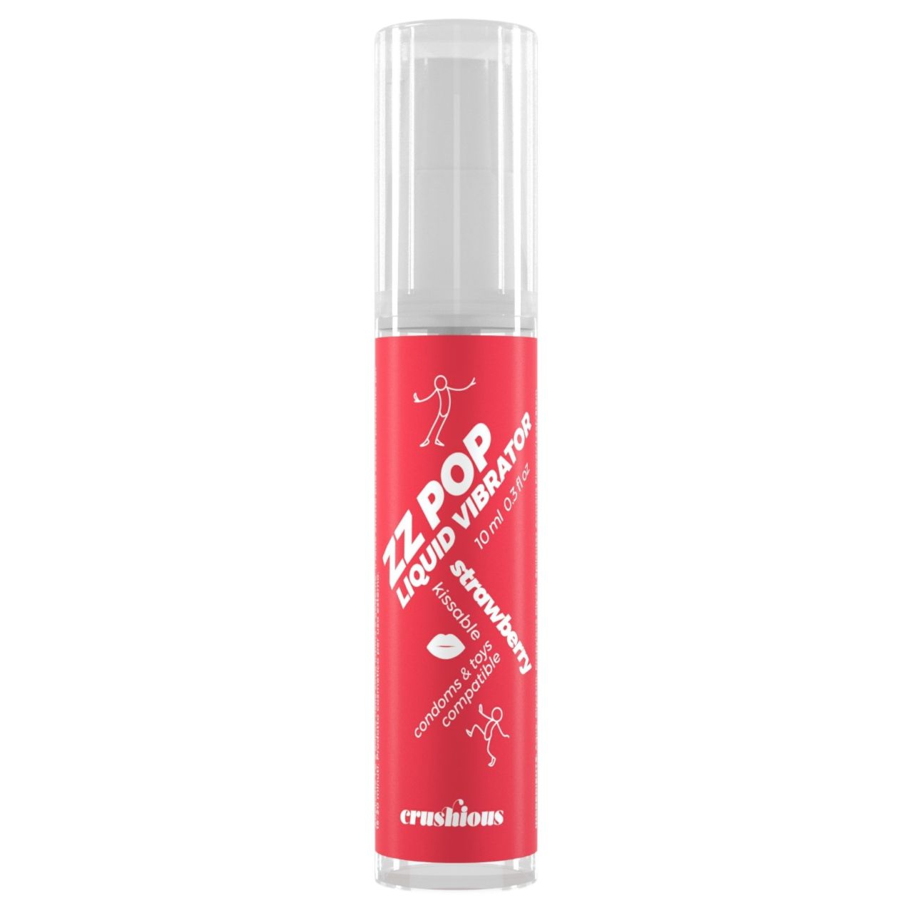 Crushious ZZ POP - ehető folyékony vibrátor, eper (10ml)