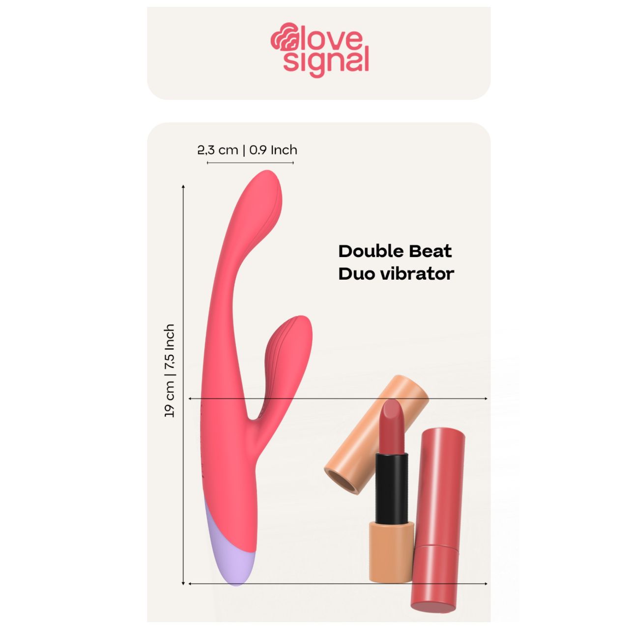 Dreamtoys Love Signal - csiklókaros G-pont vibrátor (piros)
