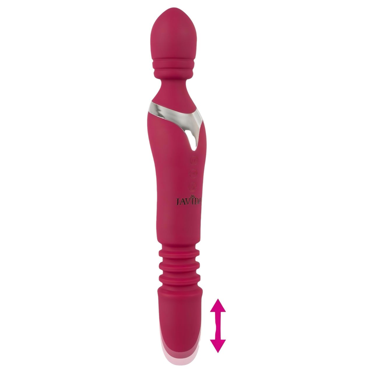 Javida Thrusting - 3in1 masszírozó vibrátor (piros) Javida Thrusting - 3in1 masszírozó vibrátor (piros)