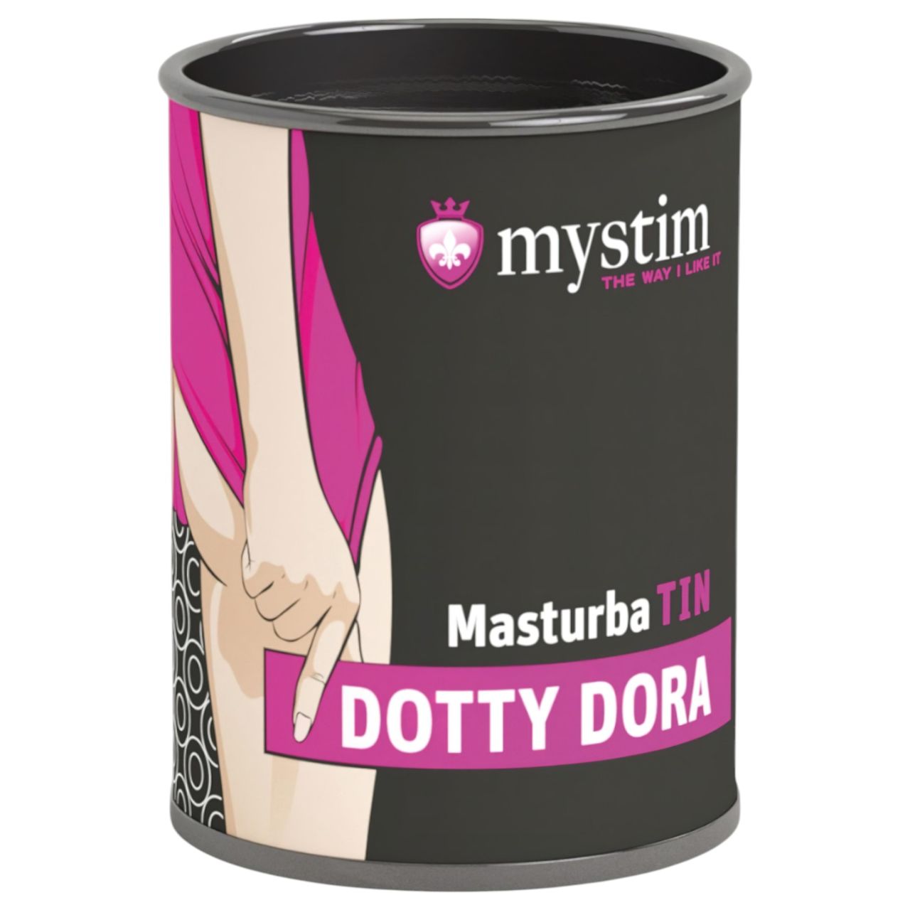 mystim MasturbaTIN Dotty Dora - pontozott maszturbátor (fehér)