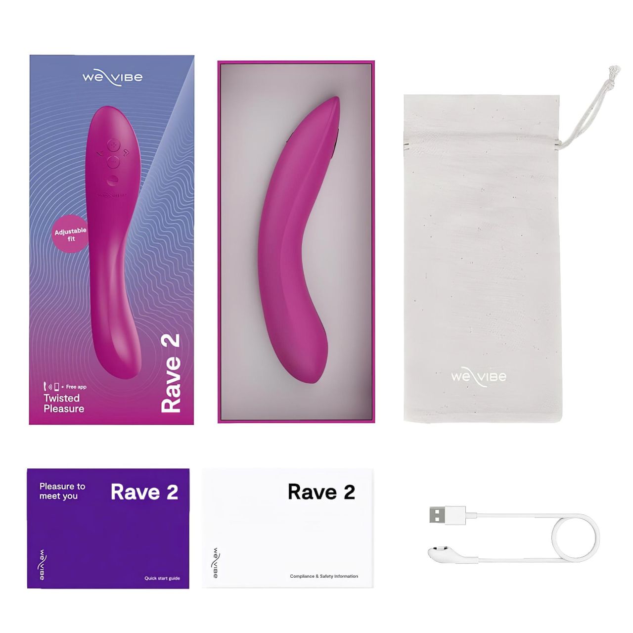 We-Vibe Rave 2 - App-vezérelt G-pont vibrátor (pink) We-Vibe Rave 2 - App-vezérelt G-pont vibrátor (pink)