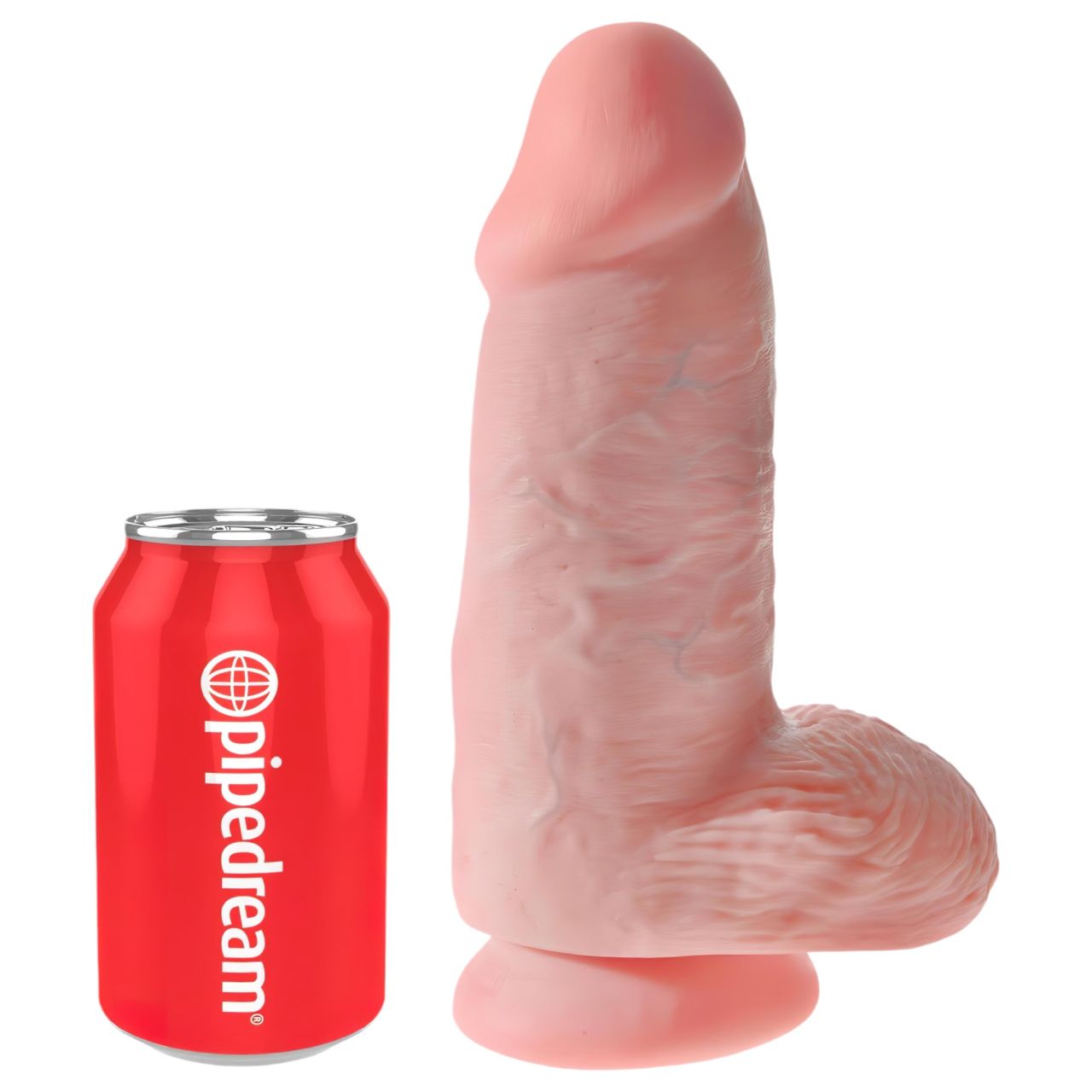King Cock 9 Chubby - tapadókorongos, herés dildó (23 cm, testszínű) King Cock 9 Chubby - tapadókorongos, herés dildó (23 cm, testszínű)
