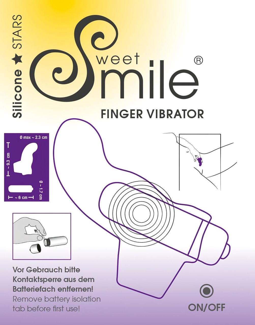 SMILE Finger - hullámos, szilikon ujjvibrátor (lila) SMILE Finger - hullámos, szilikon ujjvibrátor (lila)