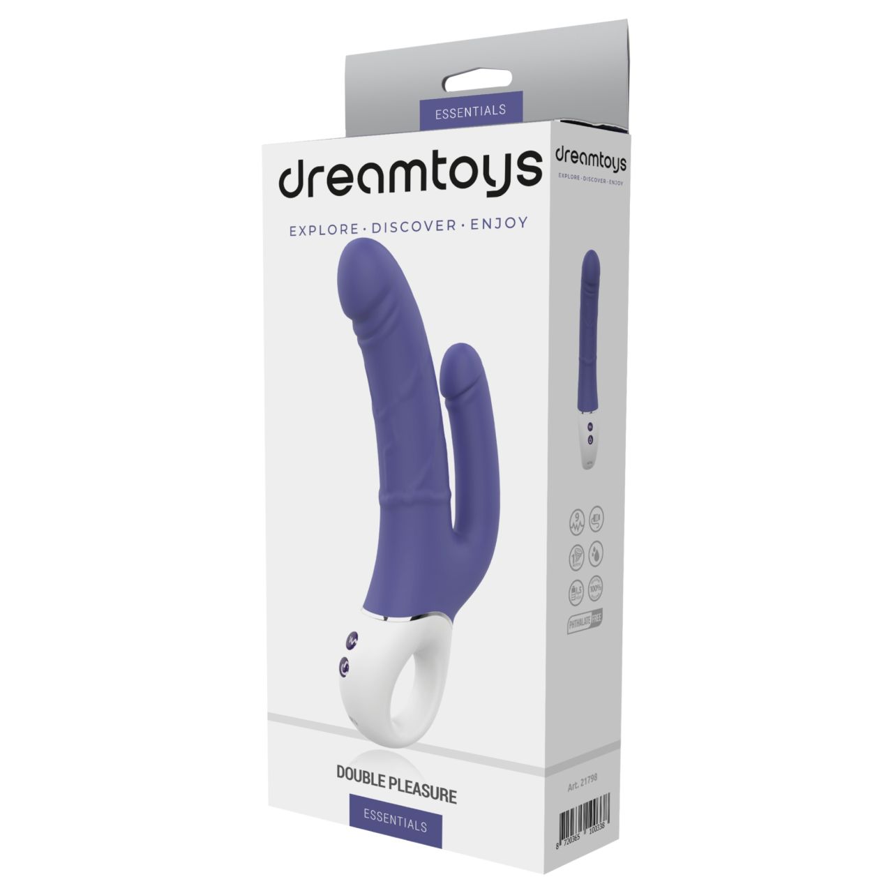 Dreamtoys Essentials - dupla motoros vibrátor (lila) Dreamtoys Essentials - dupla motoros vibrátor (lila)