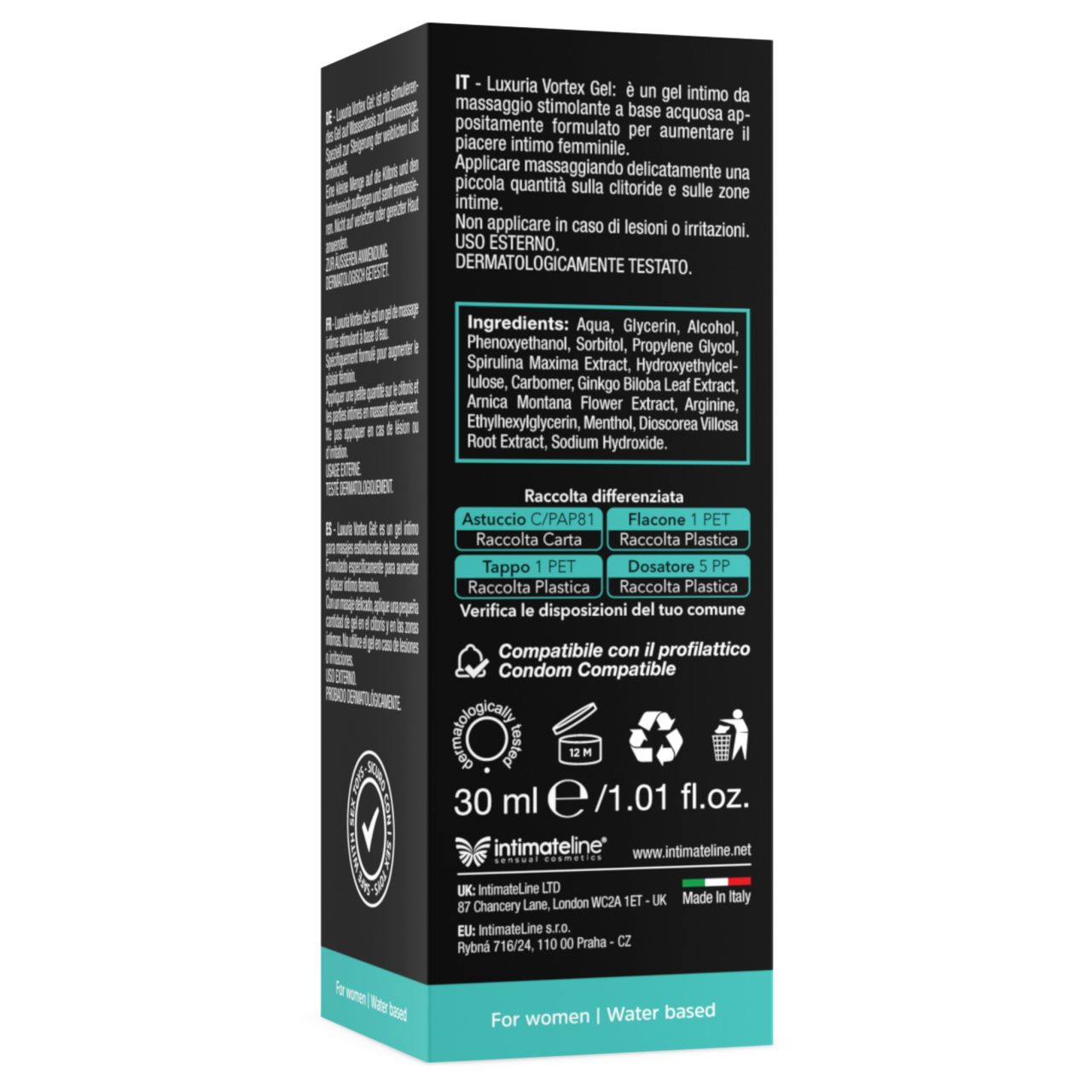 Intimateline Luxuria Vortex - hűsítő hatású izgató gél nőknek (30ml) Intimateline Luxuria Vortex - hűsítő hatású izgató gél nőknek (30ml)