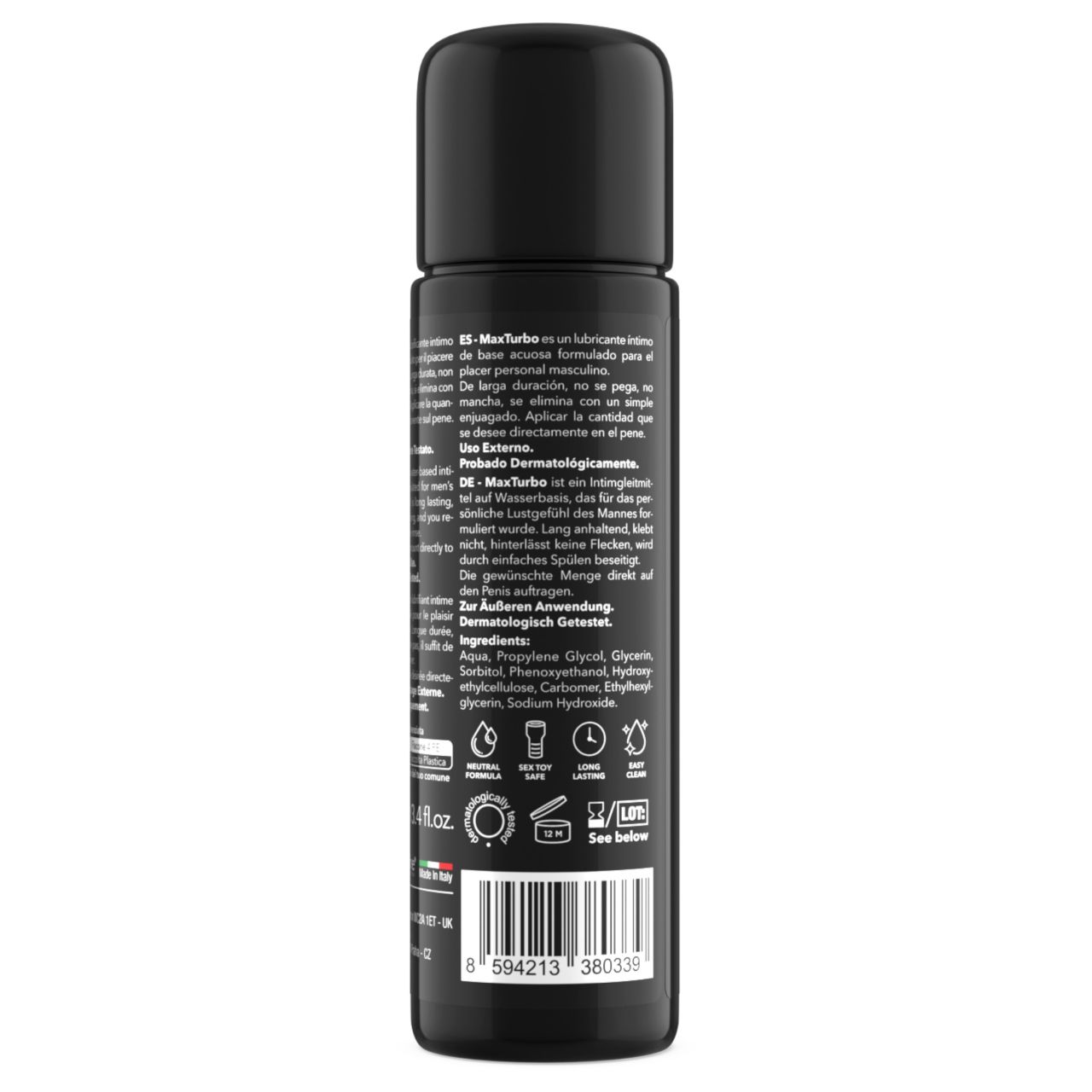 Intimateline MaxTurbo - vízbázisú síkosító férfiaknak (100ml)
